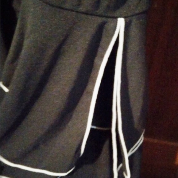 Express Black Wrap Midi Dress with Ruffle Cuffs - Picture 5 of 7